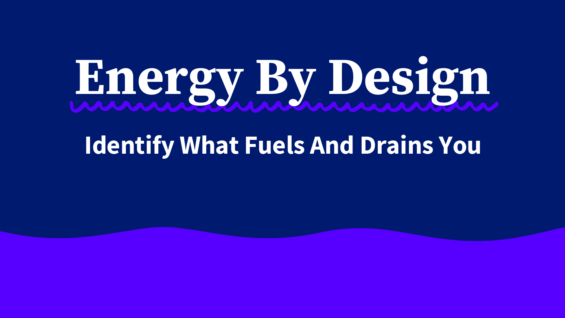 Free webinar by MCode called "Energy By Design" on managing your energy strategically