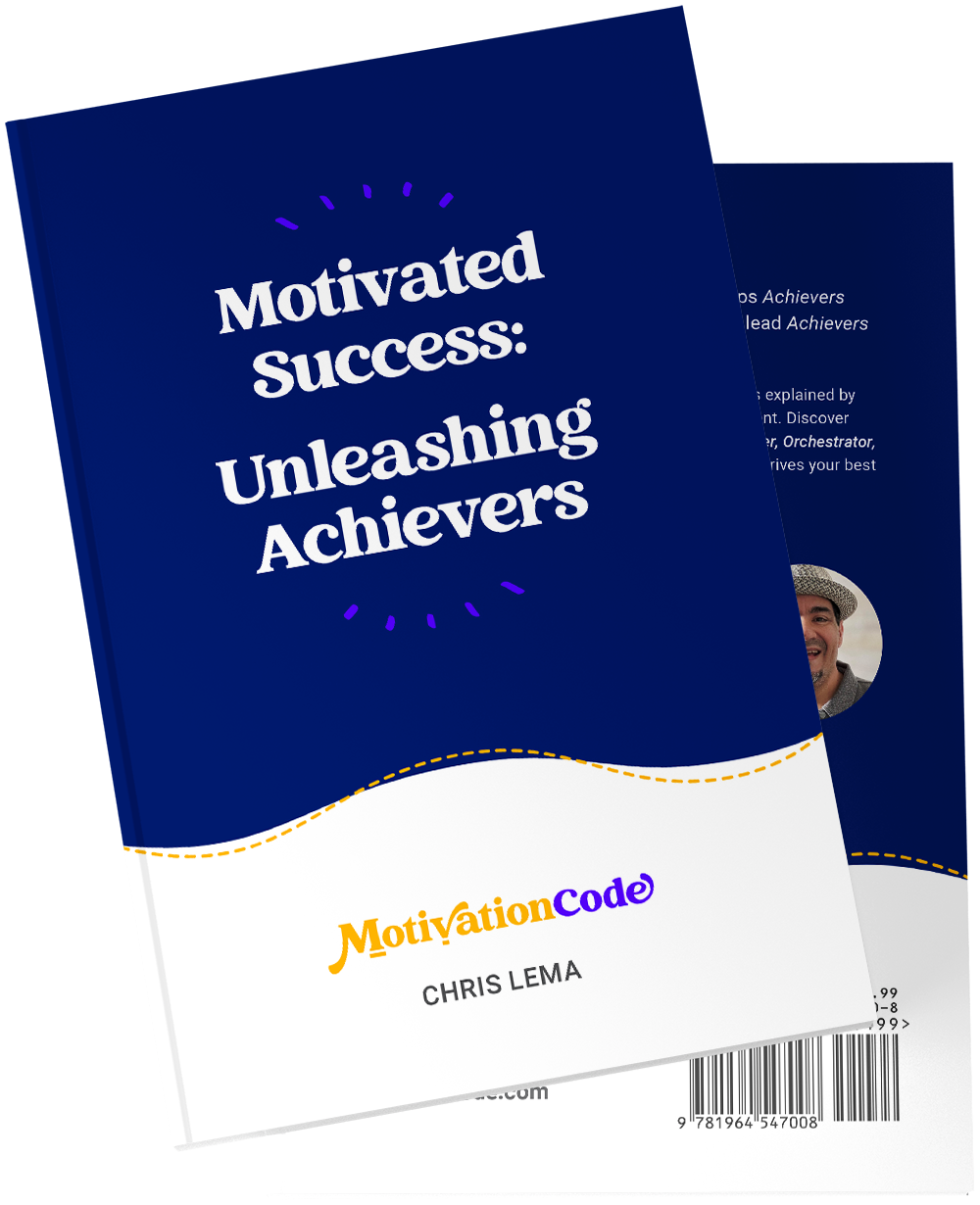 The cover and back cover of Motivated Success: Unleashing Achievers