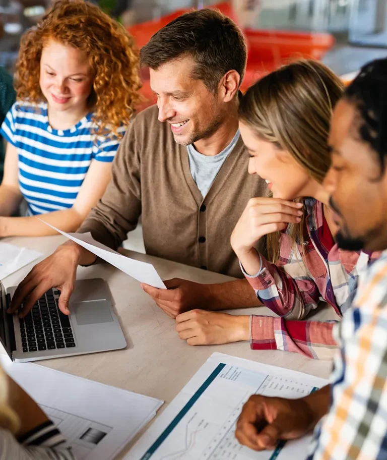 An agency meeting to go over their MCode results