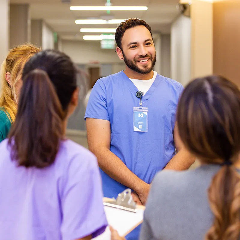 A group of Nurses meeting before their shift